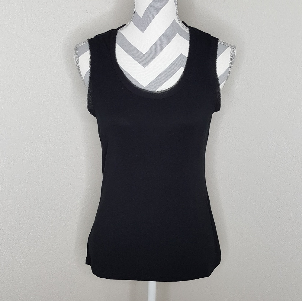 Ann Taylor Black Sleeveless Top